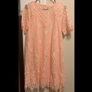 Pink Lace/crochet dress